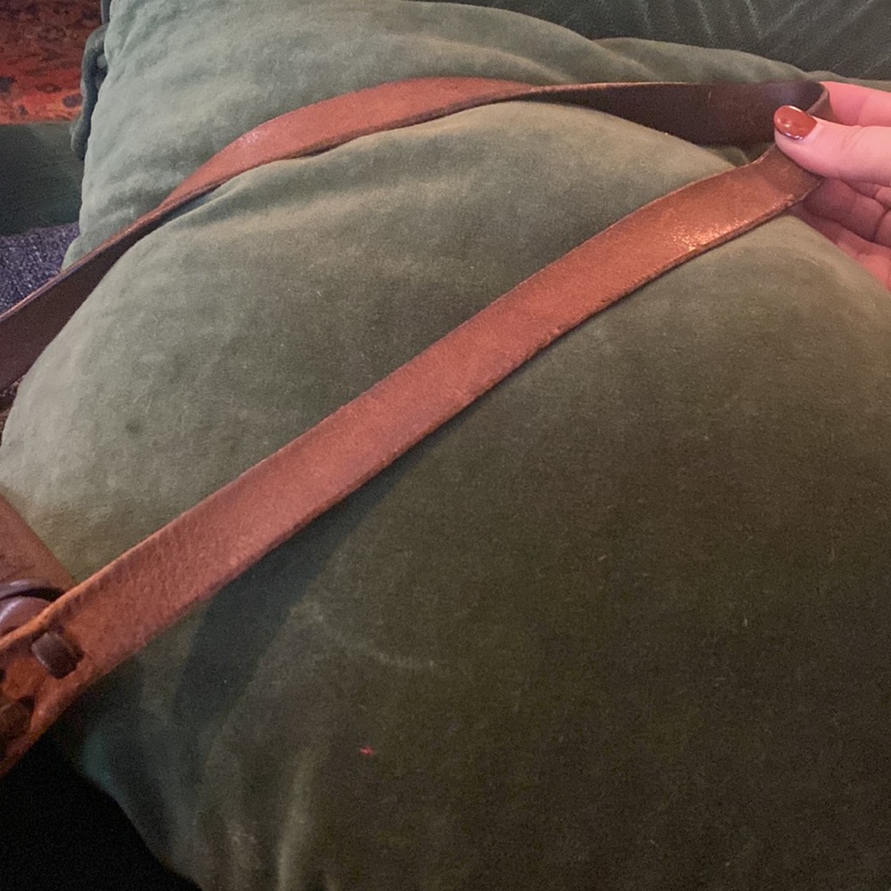 Awesome vintage leather bag! 1970's - Picture 7 of 13